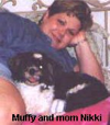 A Milestone to Celebrate for Muffy (lymphosarcoma) with mom Nikki   when she celebrated her 3yr. remission summer 2002.  Nikki said 