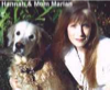 Beautiful golden Hannah (right-age 10) lost her battle on Nov.21, 2000